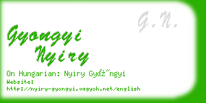 gyongyi nyiry business card